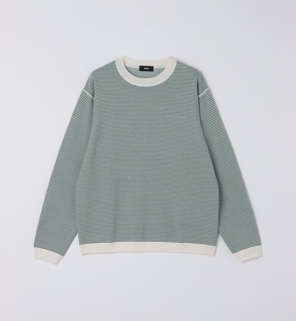 SHIPS「SHIPS:〈洗濯機可能〉14ゲージ マイクロボーダー ウール スウェット ニット」|ニット・セーター|