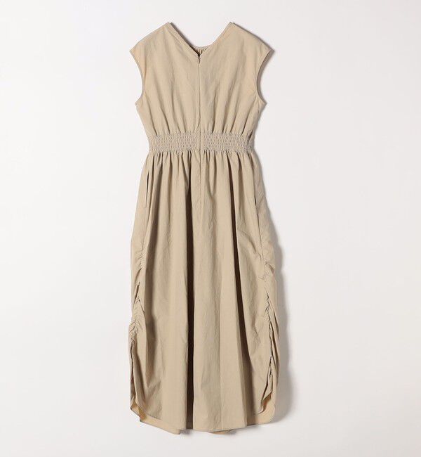 SHIPS any「SHIPS any:〈洗濯機可能〉ナイロン サイド ギャザー フレンチスリーブ ワンピース」|ワンピース|