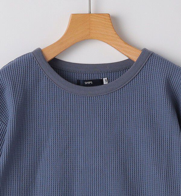 SHIPS KIDS「SHIPS KIDS:140～160cm / ワッフル 長袖 TEE」|Tシャツ・カットソー|