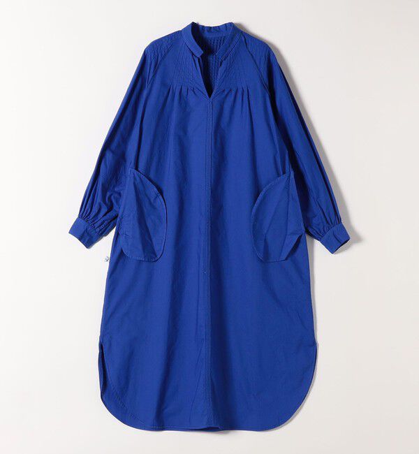 SHIPS any「SHIPS any:〈洗濯機可能〉オックス ピンタック スタンドカラー シャツ ワンピース」|ワンピース|