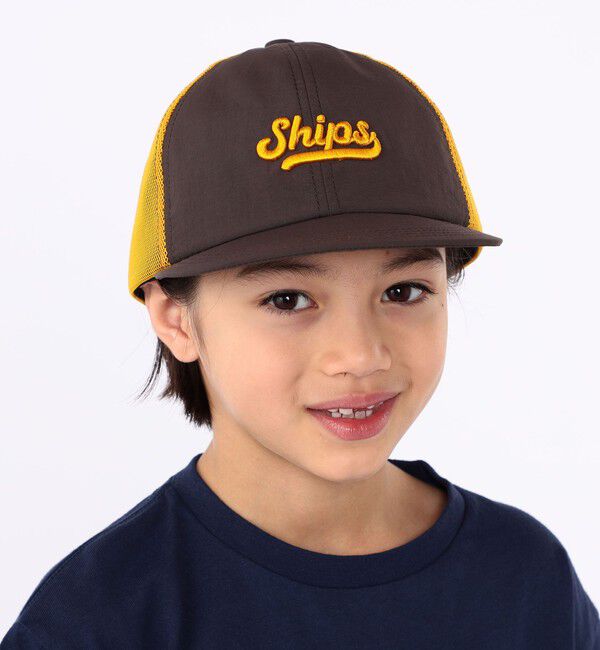 SHIPS KIDS「SHIPS KIDS:ロゴ メッシュ キャップ」|キャップ・キャスケット|ブラウン