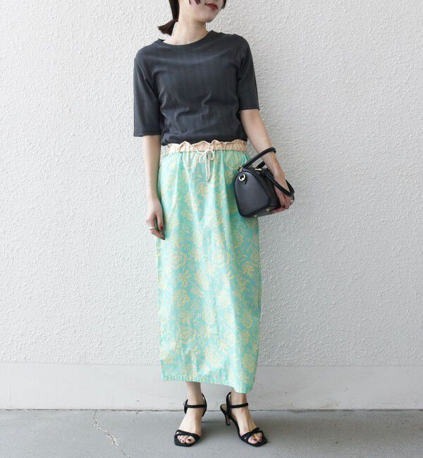 SHIPS any「SHIPS any:〈洗濯機可能〉Les Olivades ボタニカル プリント Iライン イージー スカート」|スカート|