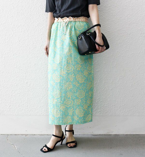 SHIPS any「SHIPS any:〈洗濯機可能〉Les Olivades ボタニカル プリント Iライン イージー スカート」|スカート|