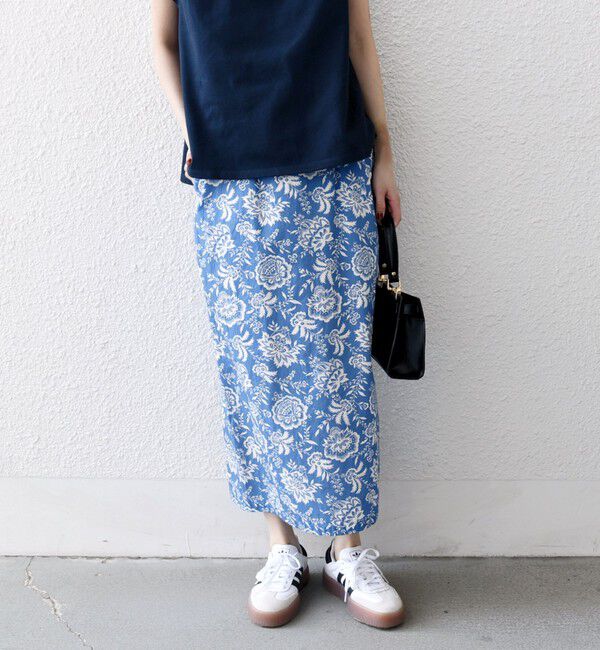 SHIPS any「SHIPS any:〈洗濯機可能〉Les Olivades ボタニカル プリント Iライン イージー スカート」|スカート|