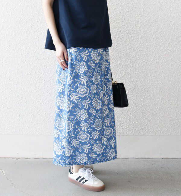 SHIPS any「SHIPS any:〈洗濯機可能〉Les Olivades ボタニカル プリント Iライン イージー スカート」|スカート|