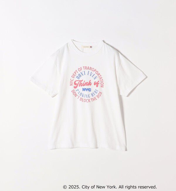 SHIPS any「GOOD ROCK SPEED:〈洗濯機可能〉NYC ラウンド ロゴ プリント TEE」|Tシャツ・カットソー|