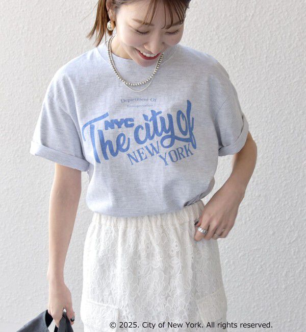 SHIPS any「GOOD ROCK SPEED:〈洗濯機可能〉NYC カラー ロゴ プリント TEE」|Tシャツ・カットソー|