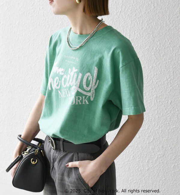 SHIPS any「GOOD ROCK SPEED:〈洗濯機可能〉NYC カラー ロゴ プリント TEE」|Tシャツ・カットソー|