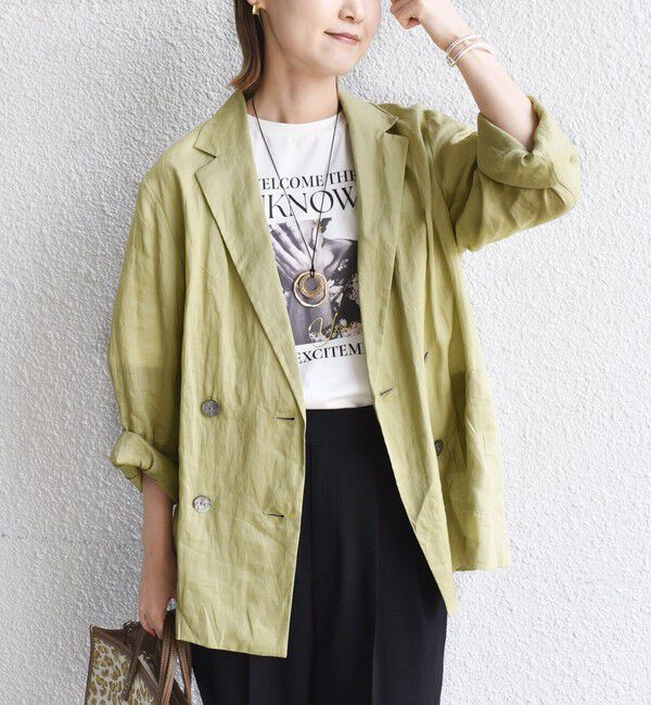 SHIPS for women「〈手洗い可能〉ラミー 4 シアー ジャケット」|テーラードジャケット|