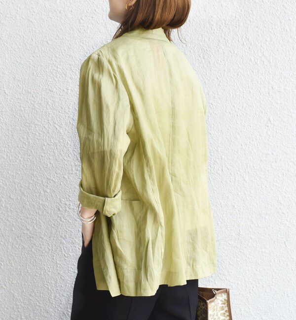 SHIPS for women「〈手洗い可能〉ラミー 4 シアー ジャケット」|テーラードジャケット|