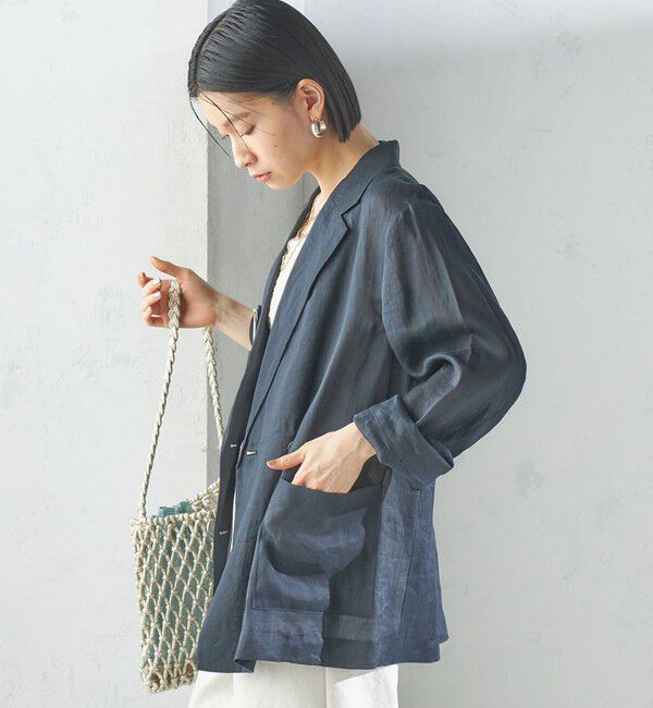 SHIPS for women「〈手洗い可能〉ラミー 4 シアー ジャケット」|テーラードジャケット|