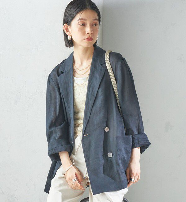 SHIPS for women「〈手洗い可能〉ラミー 4 シアー ジャケット」|テーラードジャケット|