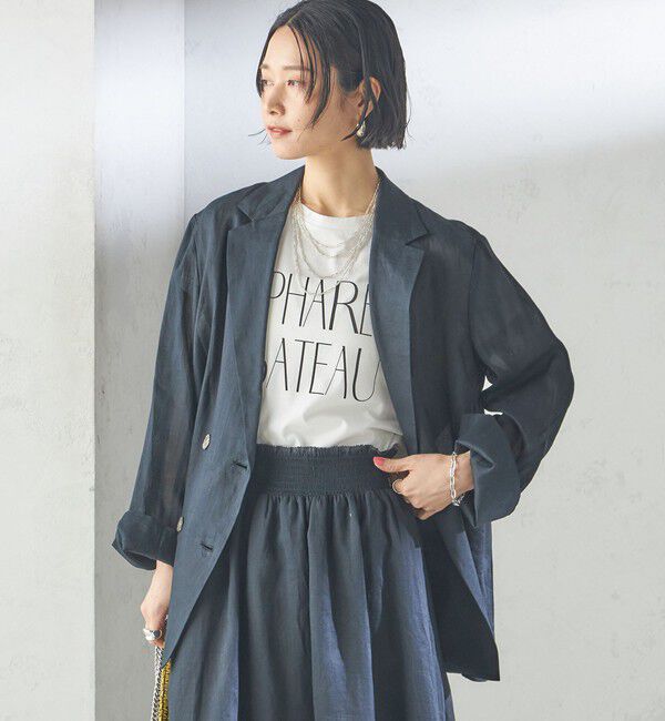 SHIPS for women「〈手洗い可能〉ラミー 4 シアー ジャケット」|テーラードジャケット|