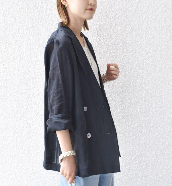 SHIPS for women「〈手洗い可能〉ラミー 4 シアー ジャケット」|テーラードジャケット|