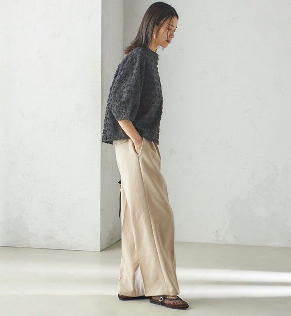 SHIPS for women「〈手洗い可能〉幾何柄 カット ジャカード ブラウス」|シャツ・ブラウス|