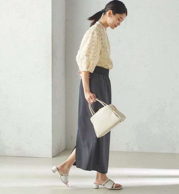 SHIPS for women「〈手洗い可能〉幾何柄 カット ジャカード ブラウス」|シャツ・ブラウス|