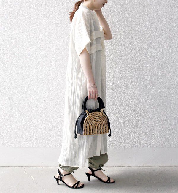 SHIPS any「SHIPS any:〈洗濯機可能〉ピンタック ジャカード シャツ ワンピース」|ワンピース|