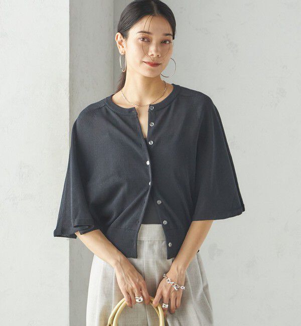 SHIPS for women「〈手洗い可能〉ホール ガーメント ケープ デザイン カーディガン」|カーディガン|