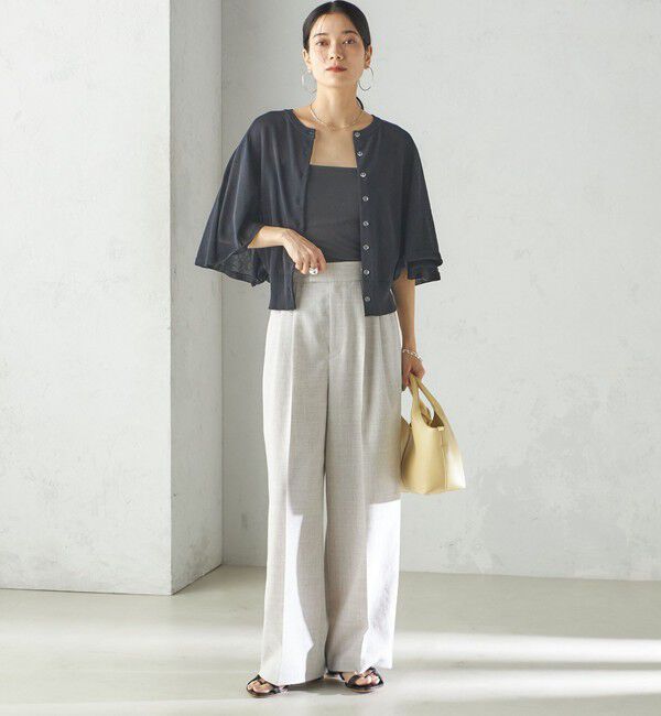 SHIPS for women「〈手洗い可能〉ホール ガーメント ケープ デザイン カーディガン」|カーディガン|