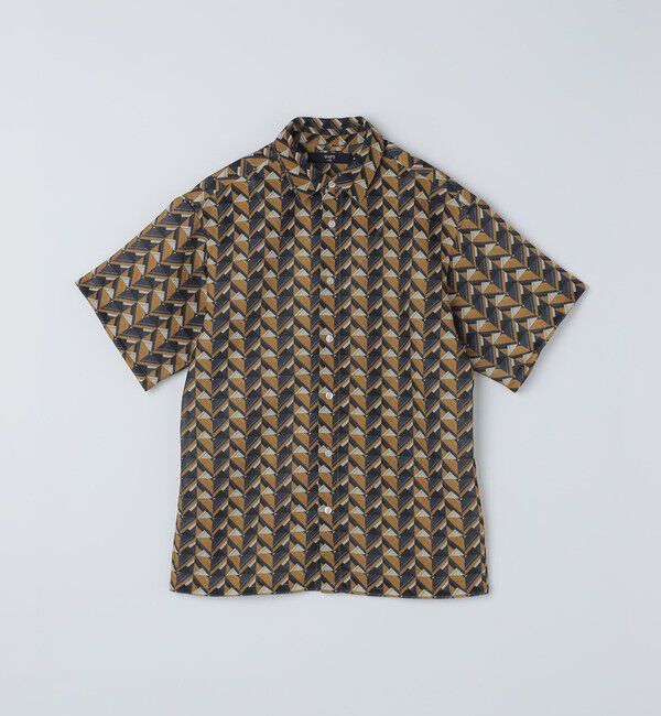 SHIPS Colors 「SHIPS Colors:〈洗濯機可能〉メッシュ 総柄 プリント シャツ」|シャツ・ブラウス|