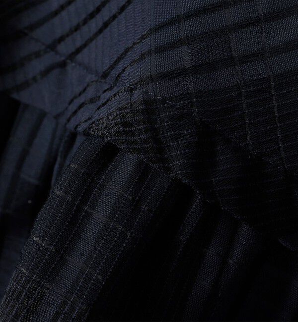 SHIPS any「SHIPS any:〈洗濯機可能〉シアー チェック ティアード ペプラム 2WAY ブラウス」|シャツ・ブラウス|