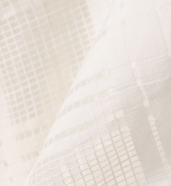 SHIPS any「SHIPS any:〈洗濯機可能〉シアー チェック ドルマン シャーリング パフ ブラウス」|シャツ・ブラウス|