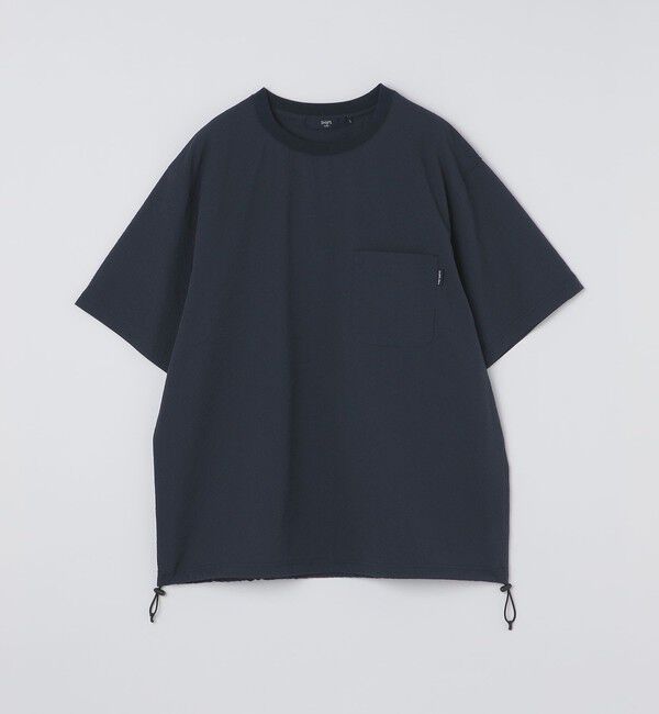 SHIPS Colors 「SHIPS Colors:〈接触冷感・吸水速乾・洗濯機可能〉ライト サッカー Tシャツ」|Tシャツ・カットソー|ネイビー