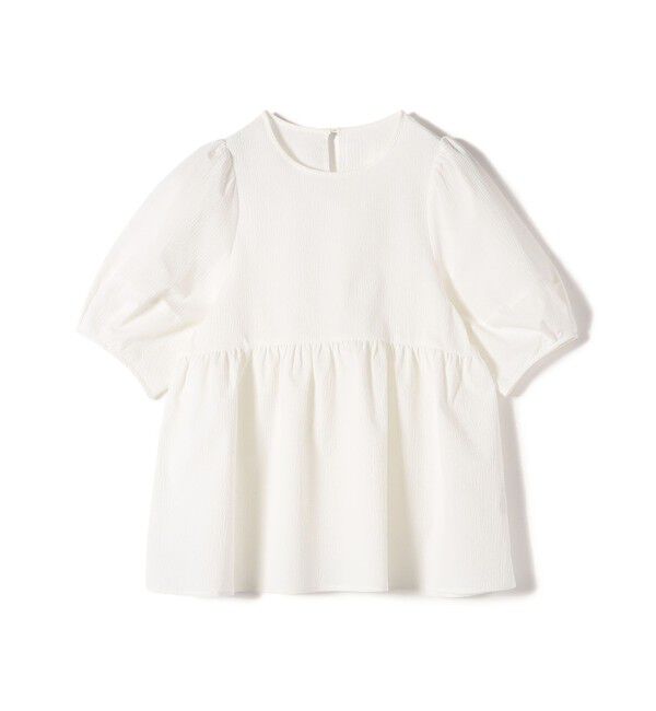 SHIPS Colors 「SHIPS Colors:〈接触冷感・洗濯機可能〉サッカー ランタンスリーブ ブラウス」|シャツ・ブラウス|