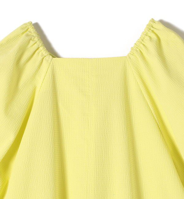 SHIPS Colors 「SHIPS Colors:〈接触冷感・洗濯機可能〉サッカー ２WAY パフスリーブ ワンピース」|ワンピース|