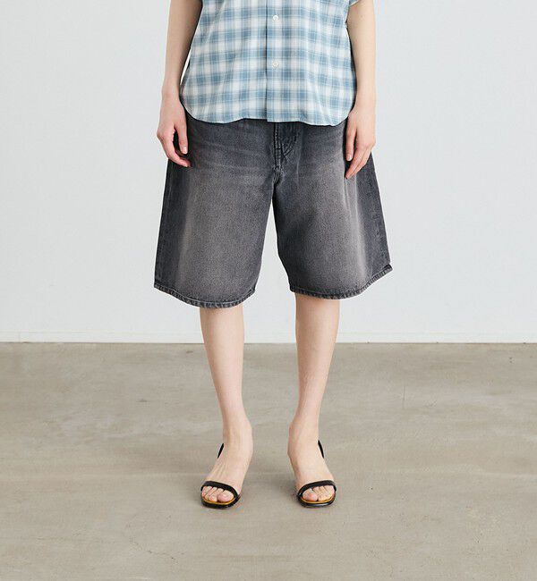 SHIPS「City Ambient Products: バギー デニム ショーツ」|デニム|グレー