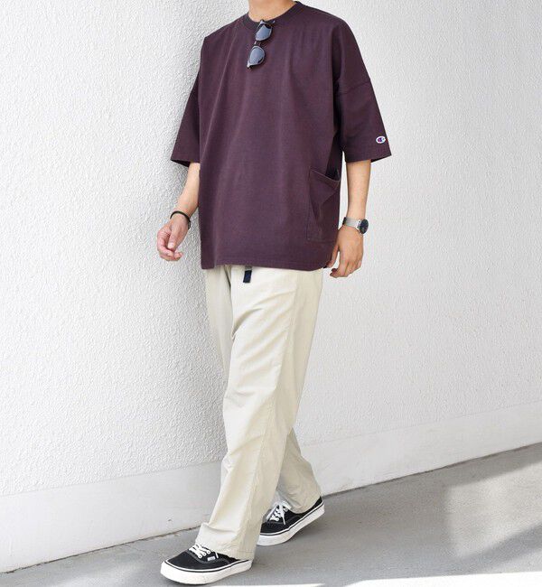 SHIPS any「【SHIPS any別注】Champion: ブリーチ ドルマン キャンプポケット Tシャツ◇」|Tシャツ・カットソー|