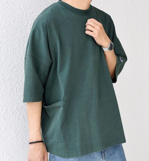SHIPS any「【SHIPS any別注】Champion: ブリーチ ドルマン キャンプポケット Tシャツ◇」|Tシャツ・カットソー|