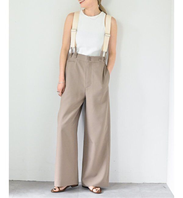 OUTDOOR PRODUCTS Usual Things「追加3 アメスリ*サスペンダーパンツ2点SET」|スラックス|ベージュ