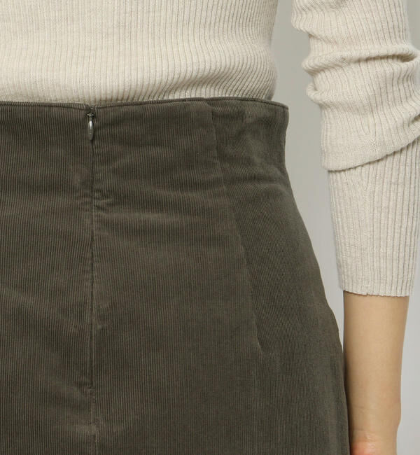 GALERIE VIE「コットンコーデュロイ Iラインスカート」|タイト|