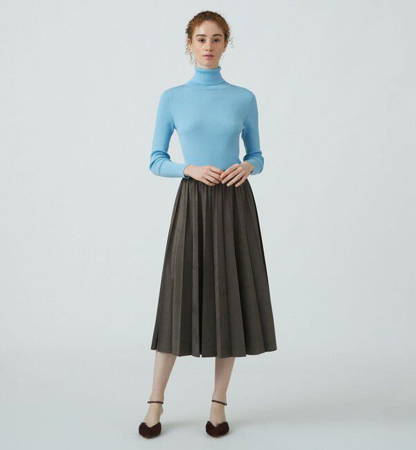 Ballsey「ライトスエード プリーツミディスカート」|スカート|