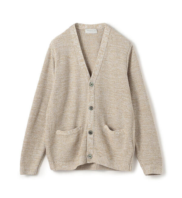 TOMORROWLAND MENS「ギマコットンリネン Vネックカーディガン」|カーディガン|42 ライトベージュ系