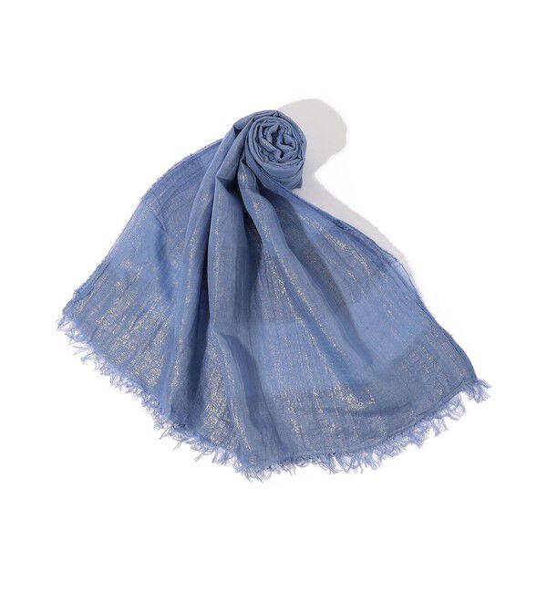 TOMORROWLAND GOODS「TOMORROWLAND リネンモダールコットンストール」|ストール|67 ダークブルー