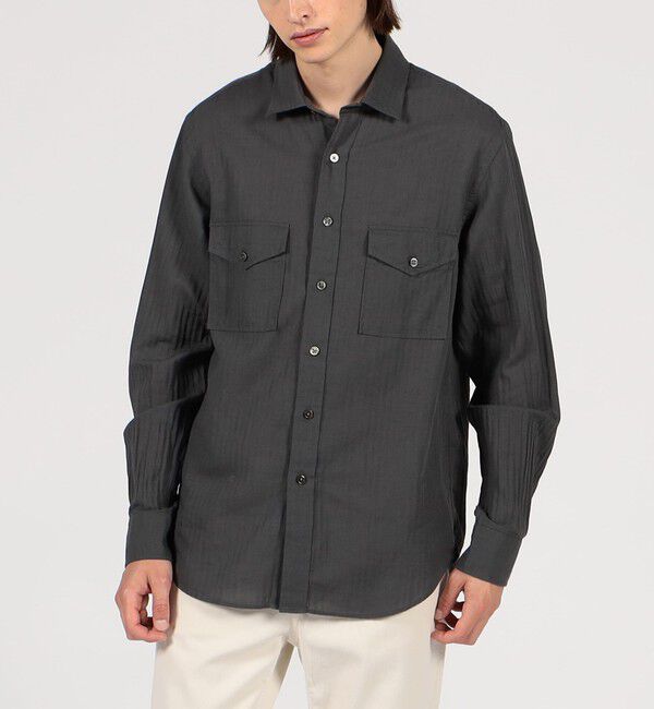 TOMORROWLAND MENS「コットンウールボイル ダブルポケットシャツ」|シャツ・ブラウス|
