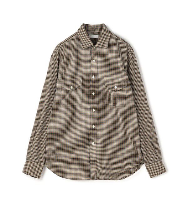 TOMORROWLAND MENS「コットンウールボイル ダブルポケットシャツ」|シャツ・ブラウス|48 ダークブラウン系