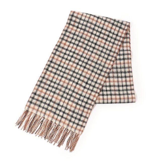 TOMORROWLAND GOODS「TOMORROWLAND カシミヤダブルフェイス チェック マフラー」|マフラー|16 グレー系