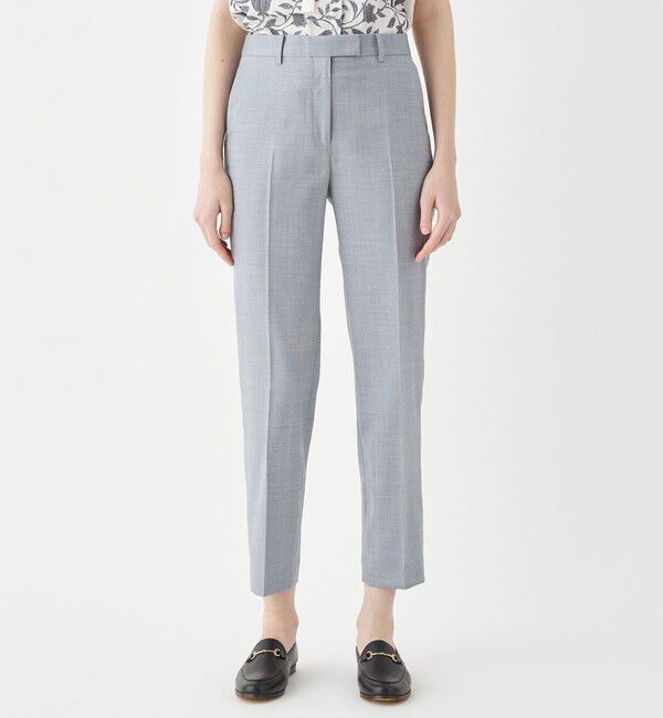 TOMORROWLAND collection「シャイニーピンポイント テーパードパンツ」|スラックス|