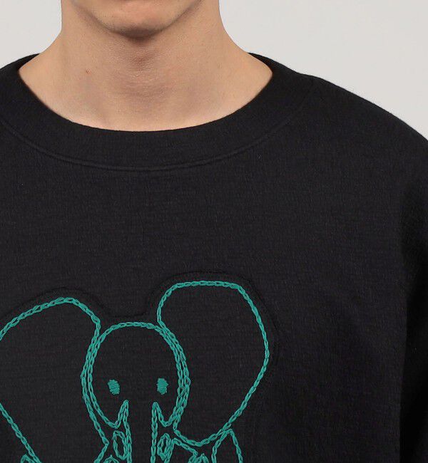 CABaN「CABaN ウールコットンダブルフェイス エンブロイダリープルオーバー」|スウェット・ジャージ|