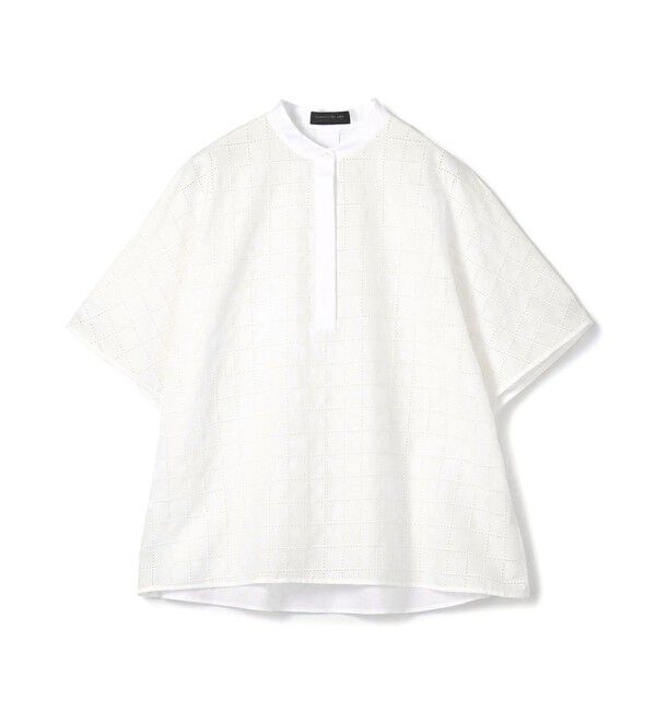 TOMORROWLAND collection「スクエアーエンブロイダリー ハーフスリーブブラウス」|シャツ・ブラウス|11 ホワイト