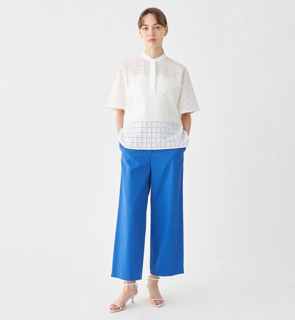 TOMORROWLAND collection「スクエアーエンブロイダリー ハーフスリーブブラウス」|シャツ・ブラウス|