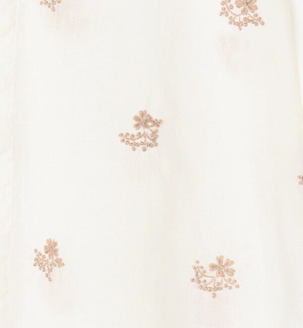 SOULEIADO「コットンボイルエンブロイダリー ハーフスリーブシャツ」|シャツ・ブラウス|