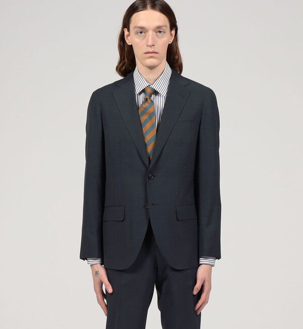 TOMORROWLAND MENS「Super120'sウールポリエステル シングルブレステッド2Bジャケット」|テーラードジャケット|