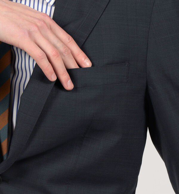 TOMORROWLAND MENS「Super120'sウールポリエステル シングルブレステッド2Bジャケット」|テーラードジャケット|