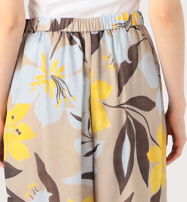 Ballsey「ベルフラワープリント タックワイドパンツ」|その他|