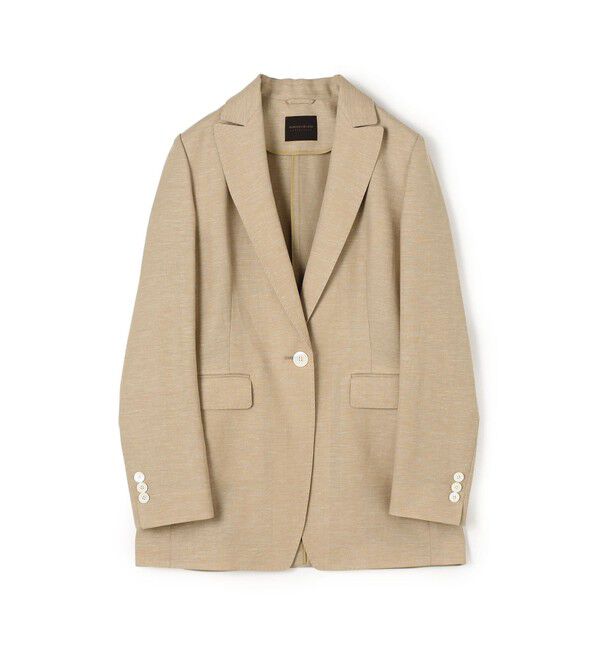 TOMORROWLAND collection「サマーカルゼ セミピークドラペルジャケット」|テーラードジャケット|45 ベージュ