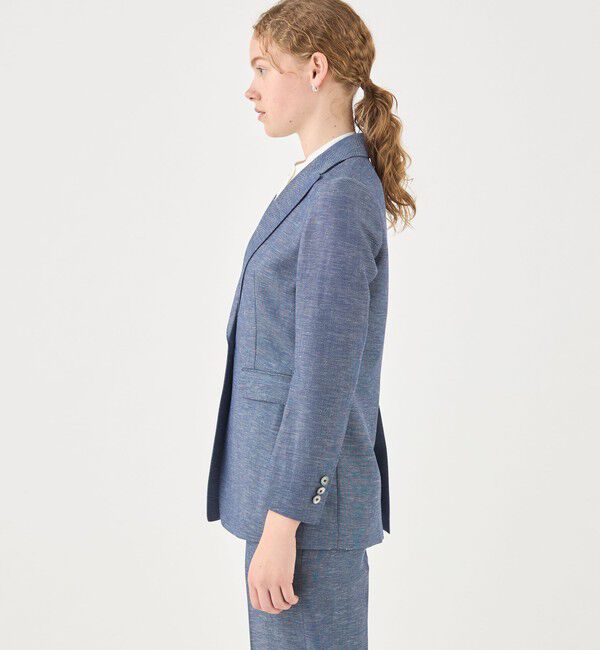 TOMORROWLAND collection「サマーカルゼ セミピークドラペルジャケット」|テーラードジャケット|